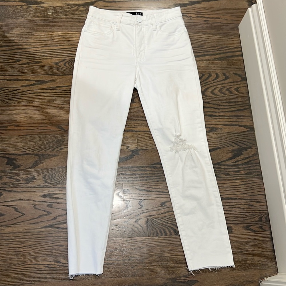 KUT ankle white jeans